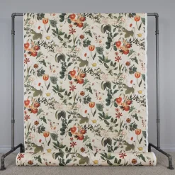 Gardintyger Mönstrade<Nordisk Textil Botany creme tyg