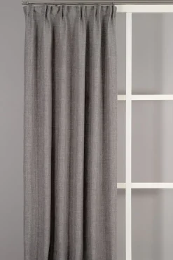 Gardiner Enfärgade<Redlunds Charlie grå gardiner - elegant struktur och mjukt fall