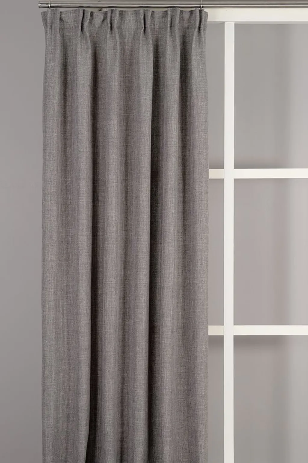 Gardiner Enfärgade<Redlunds Charlie grå gardiner - elegant struktur och mjukt fall