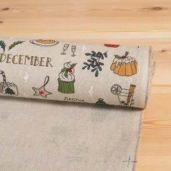 Gardintyger Mönstrade|Jultyger< Christmas doodle tyg