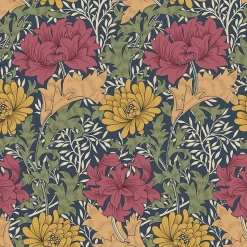 Arts & Crafts Tyger|Gardintyger Mönstrade<Nordisk Textil Chrysanthemum Bloom tyg