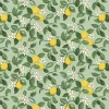 Gardintyger Mönstrade|Arvidssons Textil<Arvidssons textil Citronlycka grön tyg med citroner