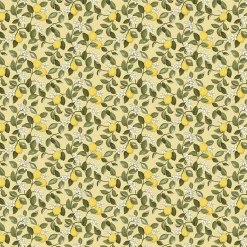 Gardintyger Mönstrade|Arvidssons Textil<Arvidssons textil Citronlycka gul tyg med citroner