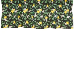 Gardinkappor Mönstrade<Arvidssons textil Citronlycka svart gardinkappa med citroner metervara