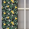 Panelgardiner<Arvidssons textil Citronlycka svart panelgardiner med citroner