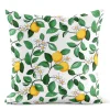 Mönstrade Kuddfodral<Arvidssons textil Citronlycka vit kuddfodral med citroner