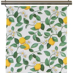 Panelgardiner<Arvidssons textil Citronlycka vit panelgardiner med citroner