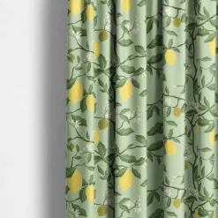 Gardintyger Mönstrade|Arvidssons Textil<Arvidssons textil Citronträd grön - tyg med citroner