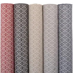 Mönstrade Möbeltyger|Bolster< Clover beige tyg
