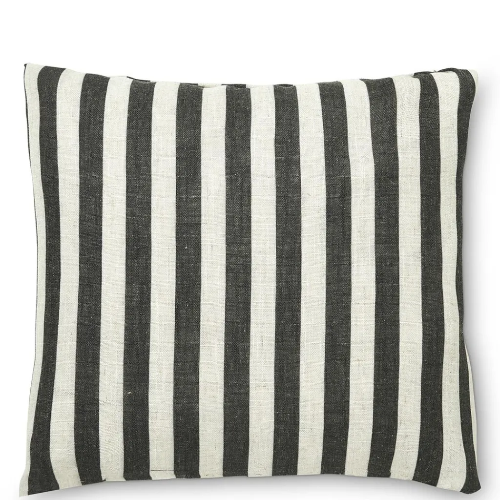 Mönstrade Kuddfodral<Jakobsdals Cruella stripe svart kuddfodral