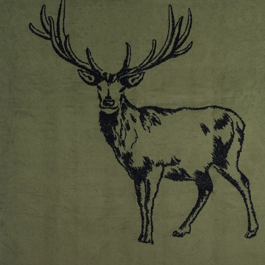 Bomullsfiltar<Biederlack Deer grön filt