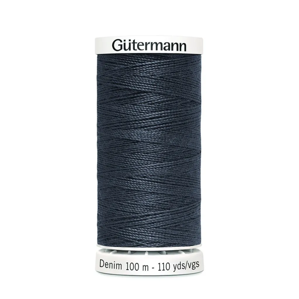 Sytråd<Gutermann Denimtråd 100m Col.9455 grå