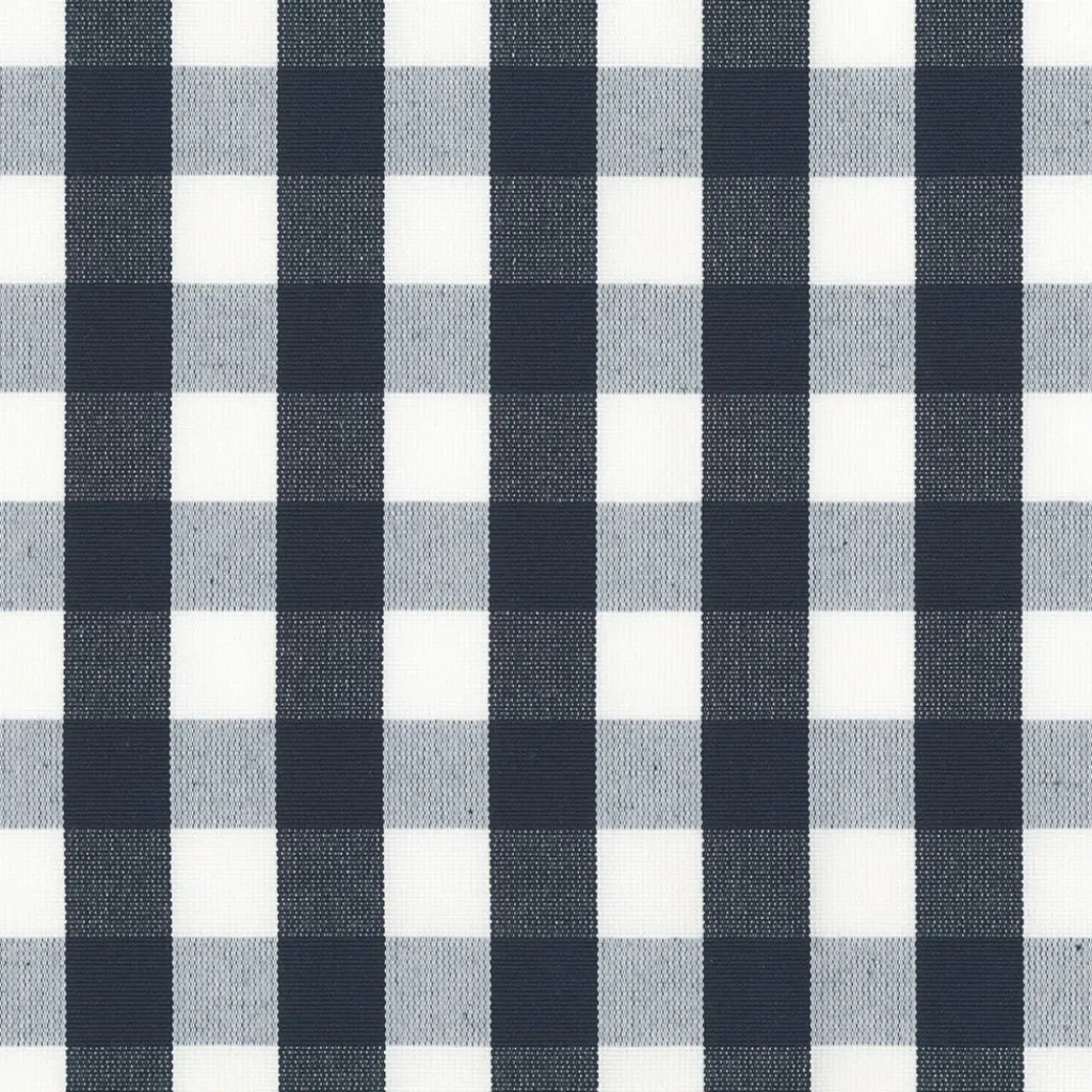 Rutiga Möbeltyger|Rutor & Ränder<Nordisk Textil Dewon marinblå-vit rutigt tyg