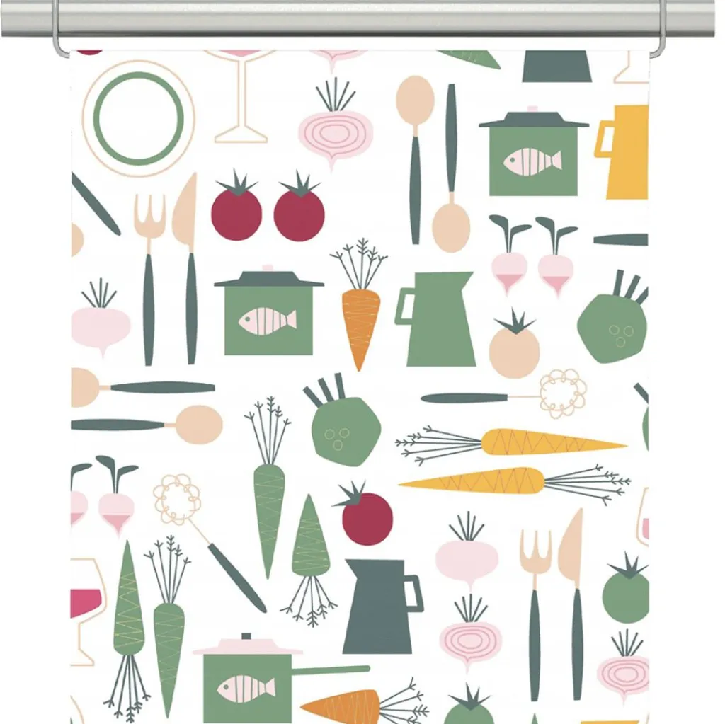 Panelgardiner<Arvidssons textil Dinner grön panelgardiner