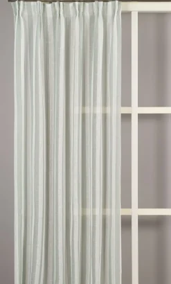 Gardiner Mönstrade<Fondaco Disa grön randiga gardiner