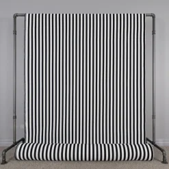 Randiga Möbeltyger<Nordisk Textil Divers vit-svart randigt Gobelängtyg