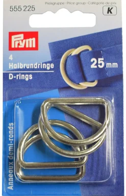Diverse<Prym D-ring silver 25mm