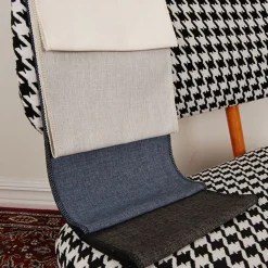 Dynväv< Dynväv offwhite enfärgat tyg till utemöbler
