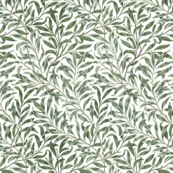 Arts & Crafts Tyger|Gardintyger Mönstrade<Nordisk Textil Ester allmogegrön tyg – klassiskt bladmönster i allmogegrönt