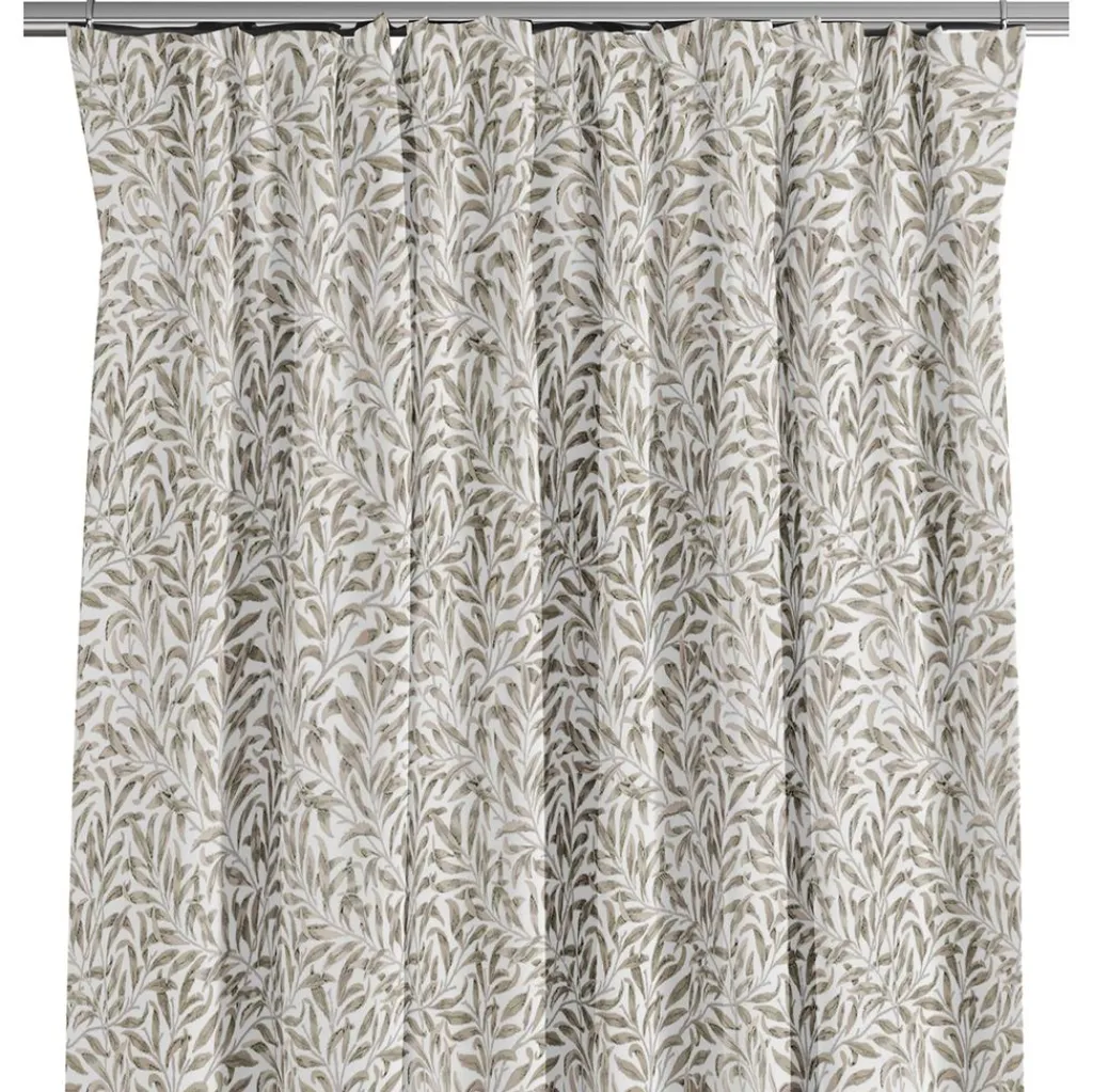 Gardiner Mönstrade<Nordisk Textil Ester beige gardiner med tidlöst bladmönster