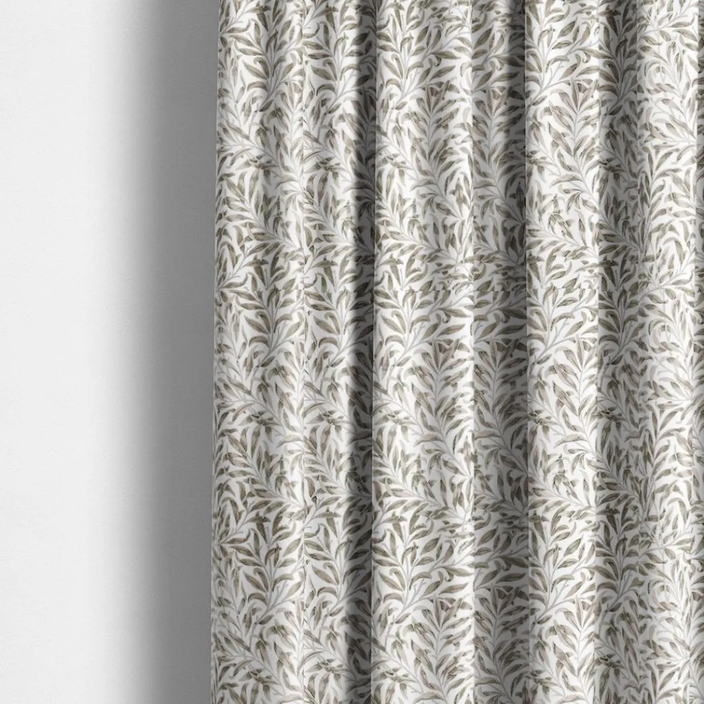 Gardiner Mönstrade<Nordisk Textil Ester beige gardiner med tidlöst bladmönster