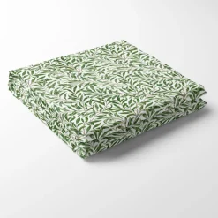 Bordsduk<Nordisk Textil Ester grön bordsduk med tidlöst bladmönster