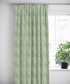 Gardiner Mönstrade<Nordisk Textil Ester grön gardiner med tidlöst bladmönster