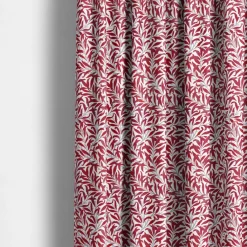 Arts & Crafts Tyger|Gardintyger Mönstrade<Nordisk Textil Ester röd tyg – klassiskt bladmönster i rött