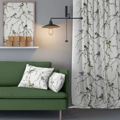 Gardintyger Mönstrade|Arvidssons Textil<Arvidssons textil Fågelfest tyg