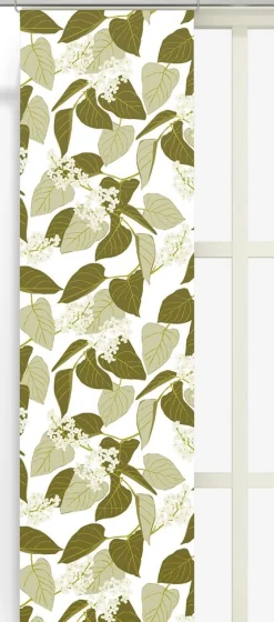 Panelgardiner<Arvidssons textil Fikabordet grön panelgardiner
