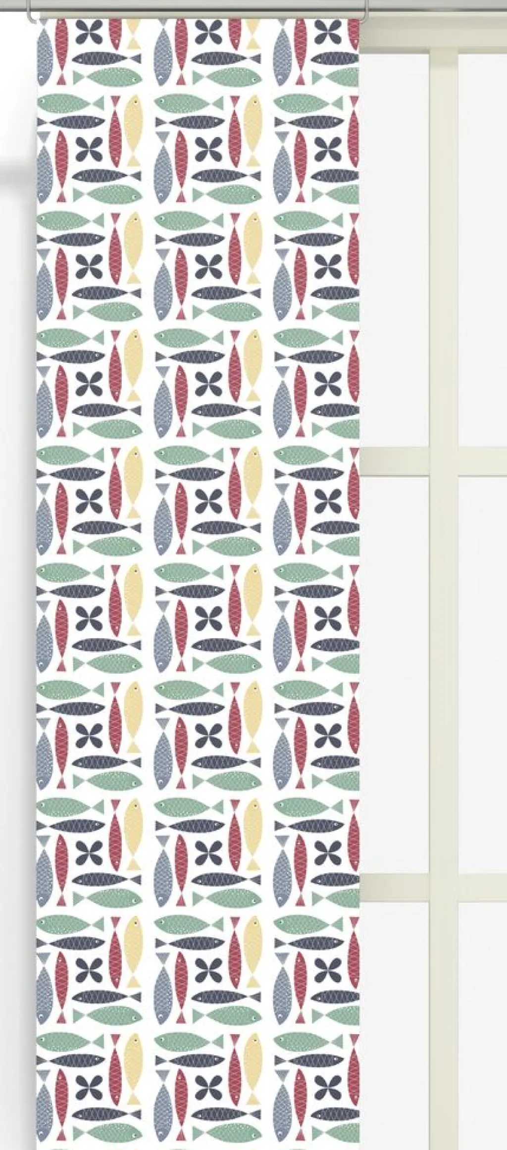 Panelgardiner<Arvidssons textil Fina fisken multi panelgardiner