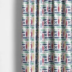 Gardintyger Mönstrade|Arvidssons Textil<Arvidssons textil Fina fisken multi tyg – färgstarkt och lekfullt designat med retro känsla