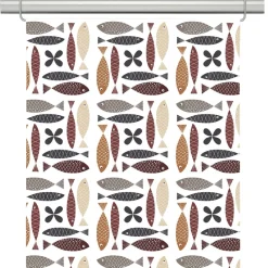 Panelgardiner<Arvidssons textil Fina fisken rost panelgardiner