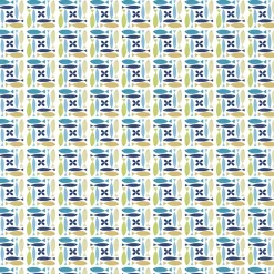 Gardintyger Mönstrade|Arvidssons Textil<Arvidssons textil Fina fisken turkos tyg – lekfullt designat med retro känsla