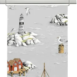 Panelgardiner<Arvidssons textil Fiskeskär grå panelgardiner