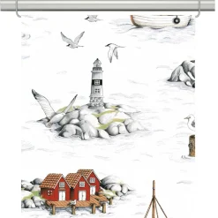 Panelgardiner<Arvidssons textil Fiskeskär vit panelgardiner