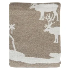 Ullplädar<Arvidssons textil Fjällvandring beige ullpläd