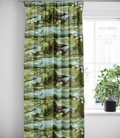 Gardiner Mönstrade<Arvidssons textil Fjällvandring ljusgrön gardiner