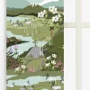 Panelgardiner<Arvidssons textil Fjällvandring ljusgrön panelgardiner