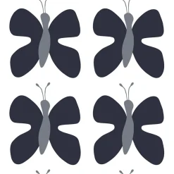 Gardintyger Mönstrade|Arvidssons Textil<Arvidssons textil Fjäril grå tyg
