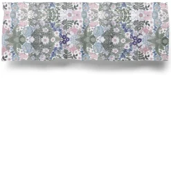 Gardinkappor Mönstrade<Arvidssons textil Fjärilsblom turkos-rosa gardinkappa metervara
