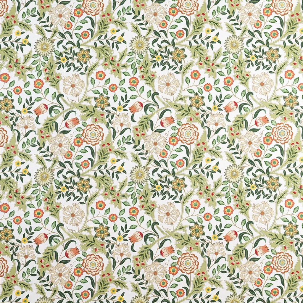 Arts & Crafts Tyger|Gardintyger Mönstrade<Nordisk Textil Flora grön tyg