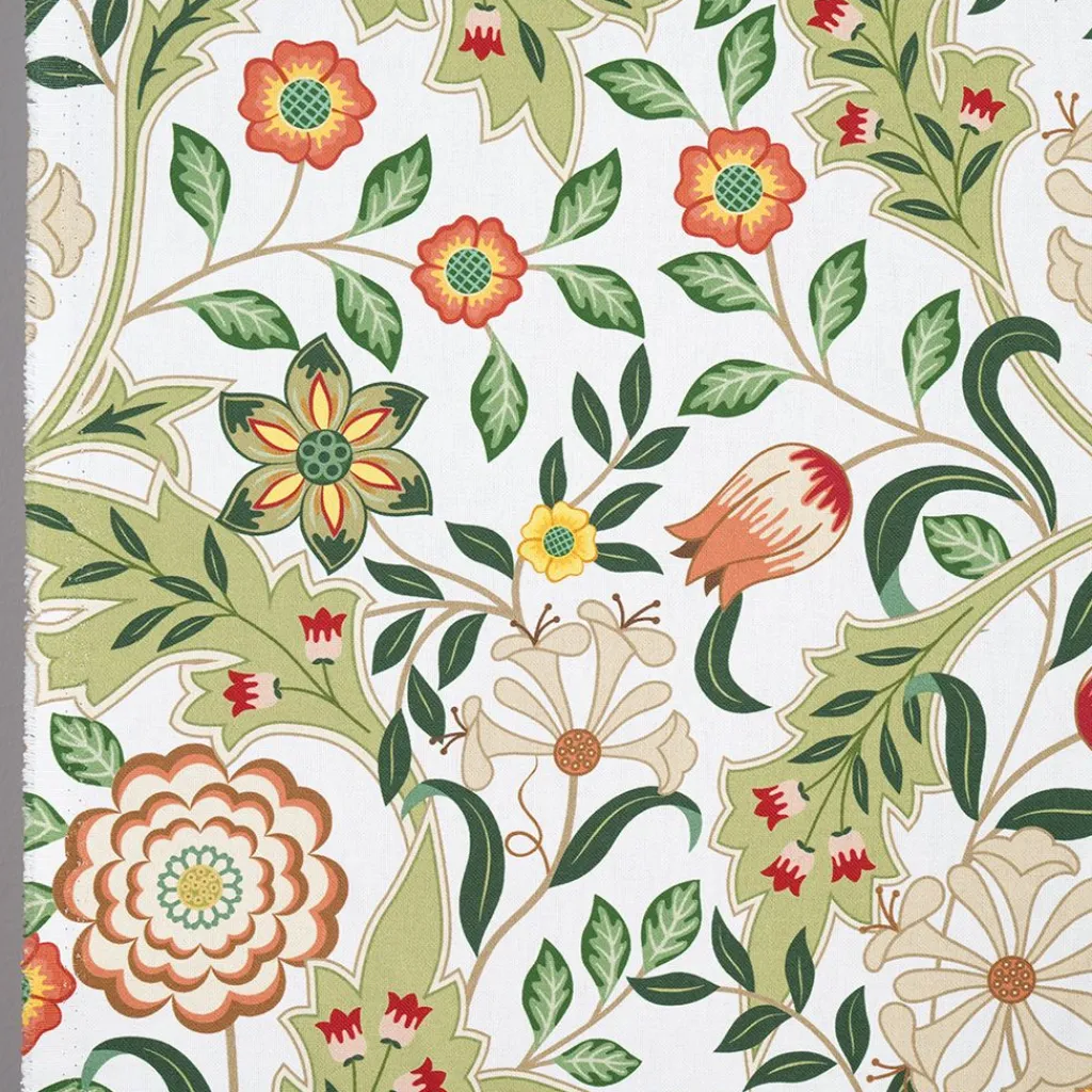 Arts & Crafts Tyger|Gardintyger Mönstrade<Nordisk Textil Flora grön tyg