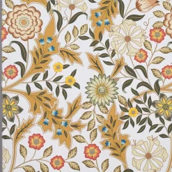 Arts & Crafts Tyger|Gardintyger Mönstrade<Nordisk Textil Flora ockra tyg
