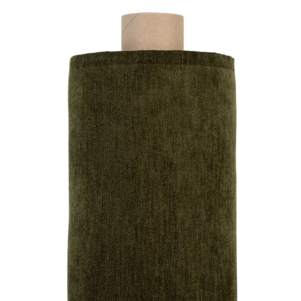 Enfärgade Möbeltyger<Nordisk Textil Flow winter moss möbeltyg – Mjuk & slitstark chenille