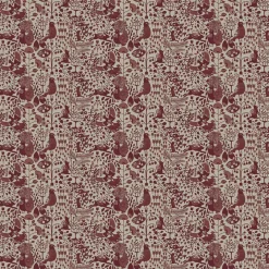Gardintyger Mönstrade|Arvidssons Textil<Arvidssons textil Fýri beige-röd linnelook tyg