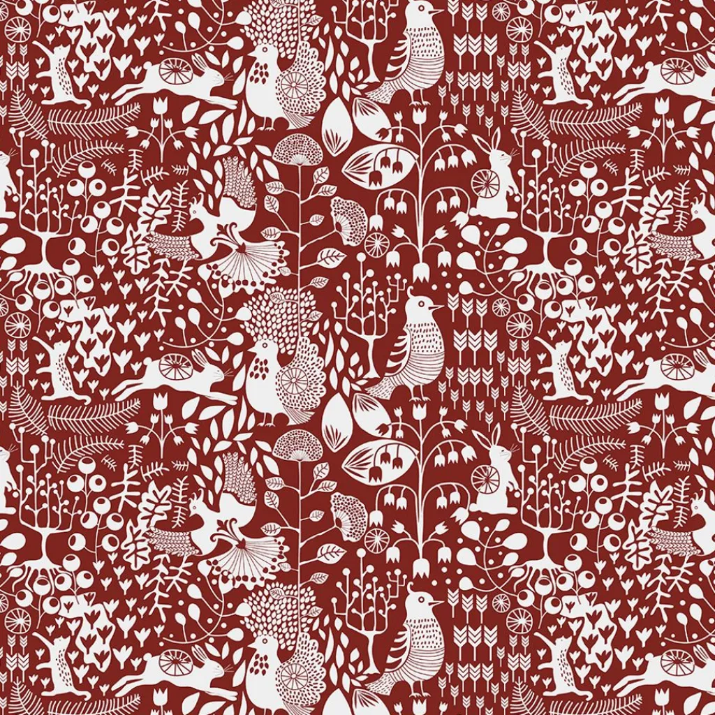 Juldukar|Bordsduk<Arvidssons textil Fýri röd bordsduk