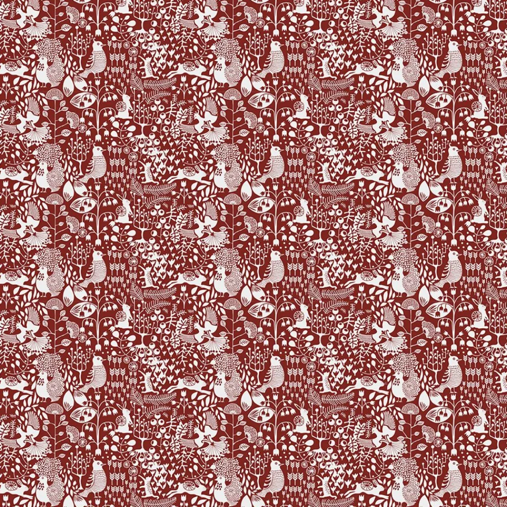 Gardintyger Mönstrade|Arvidssons Textil<Arvidssons textil Fýri röd tyg