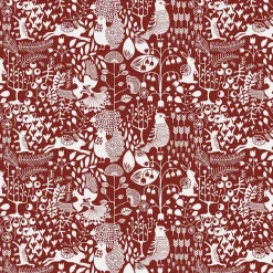 Gardintyger Mönstrade|Arvidssons Textil<Arvidssons textil Fýri röd tyg