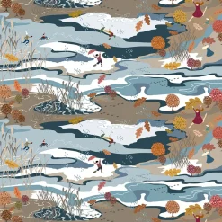 Gardintyger Mönstrade|Arvidssons Textil<Arvidssons textil Friska vindar beige tyg